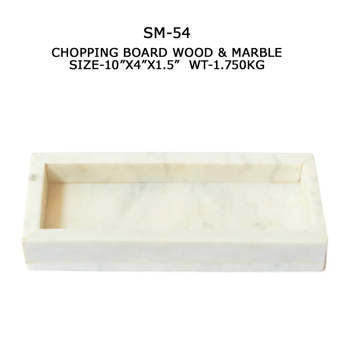 WHITE MARBLE CANE TRAY